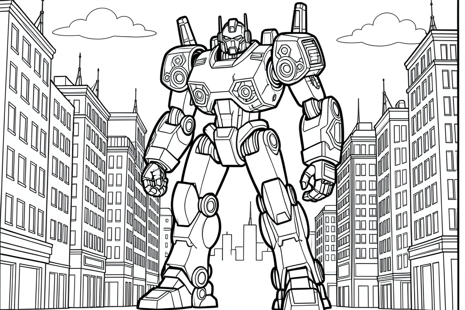 Fargeleggingsbilde robot
