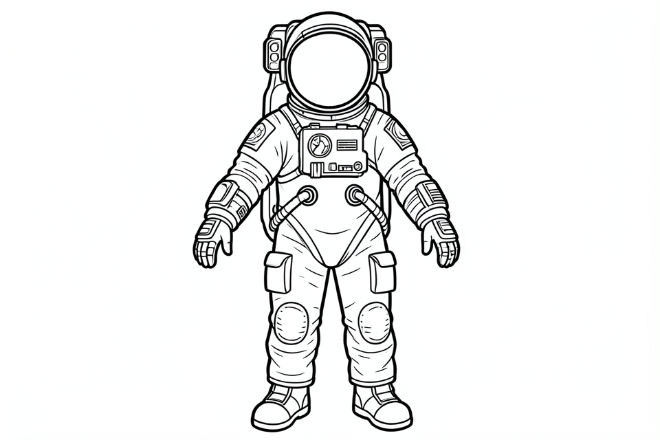 romdrakt for en astronaut Fargeleggingsbilde romdrakt for en astronaut