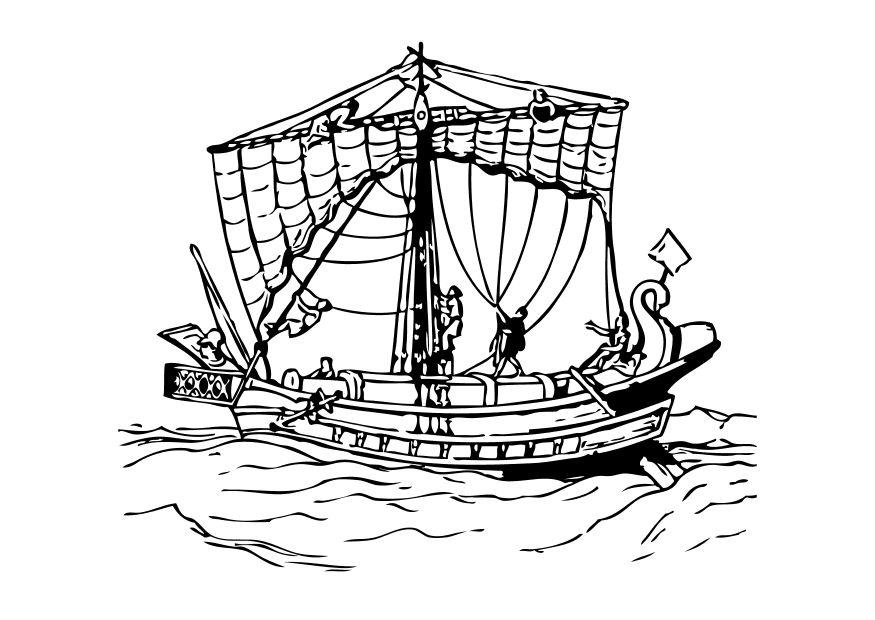 romersk skip Fargeleggingsbilde romersk skip