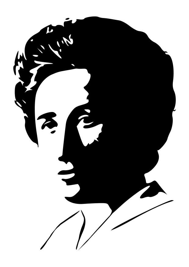 Fargeleggingsbilde rosa luxemburg