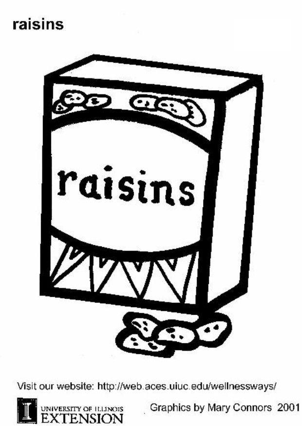 rosiner Fargeleggingsbilde rosiner