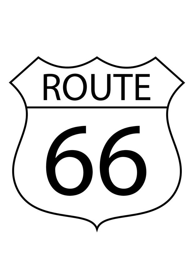 Fargeleggingsbilde route 66