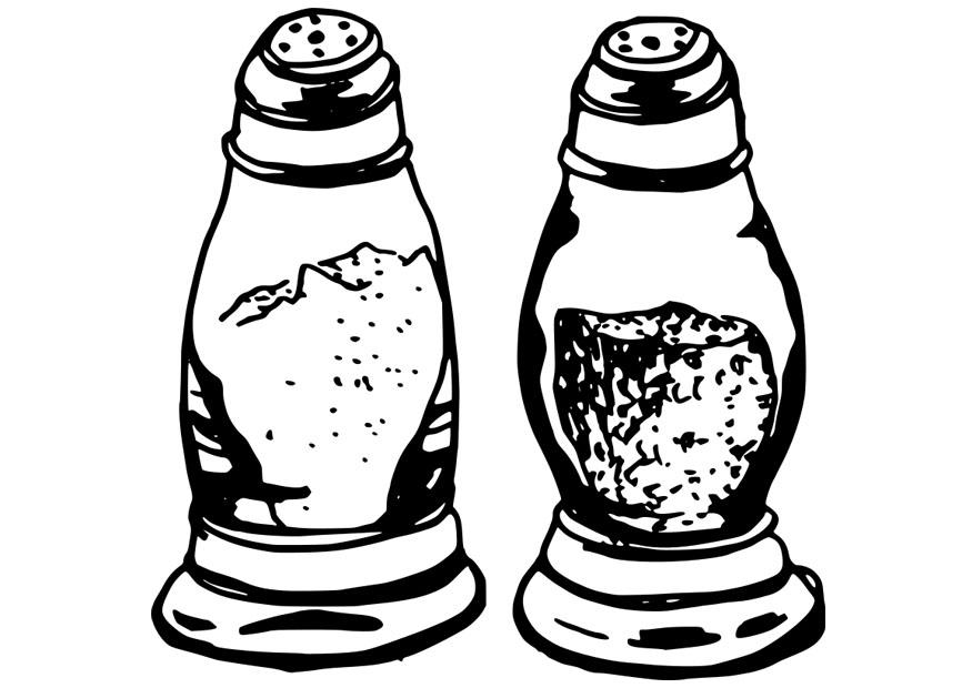 salt og pepper Fargeleggingsbilde salt og pepper