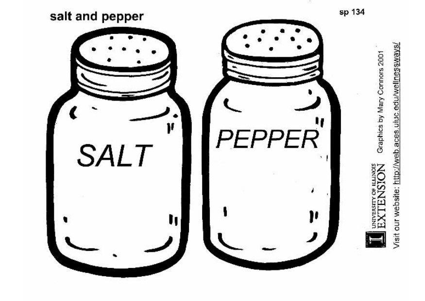 salt og pepper Fargeleggingsbilde salt og pepper