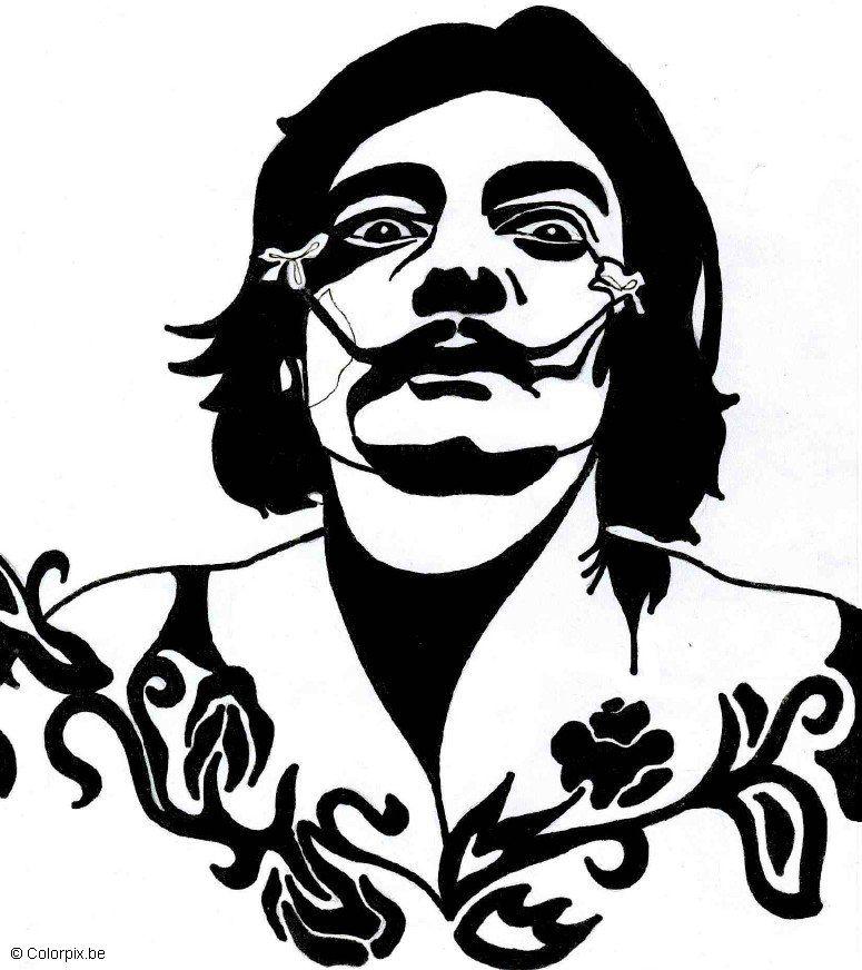 Fargeleggingsbilde salvador dali