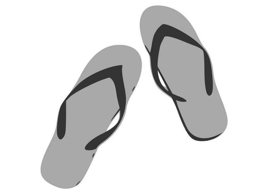 Fargeleggingsbilde sandaler