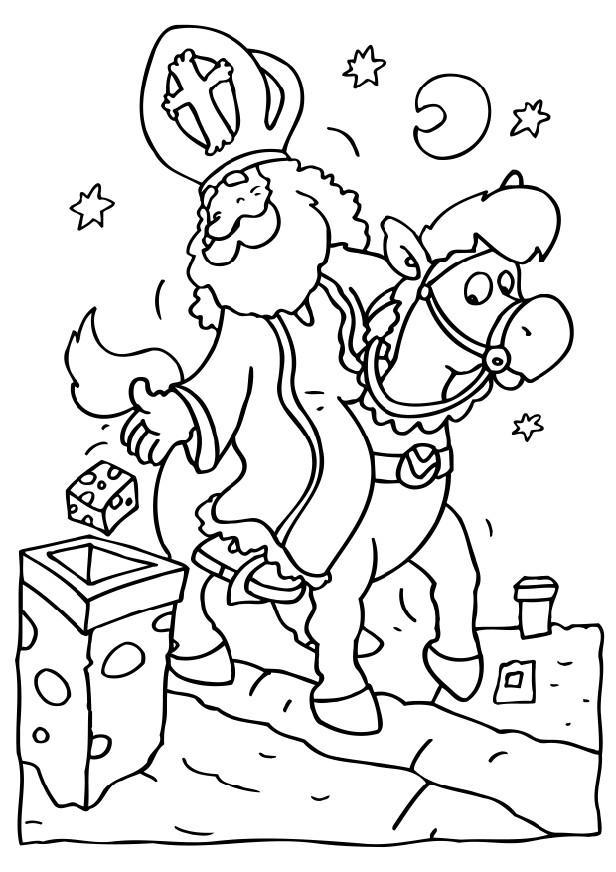 Fargeleggingsbilde sankt nikolaus