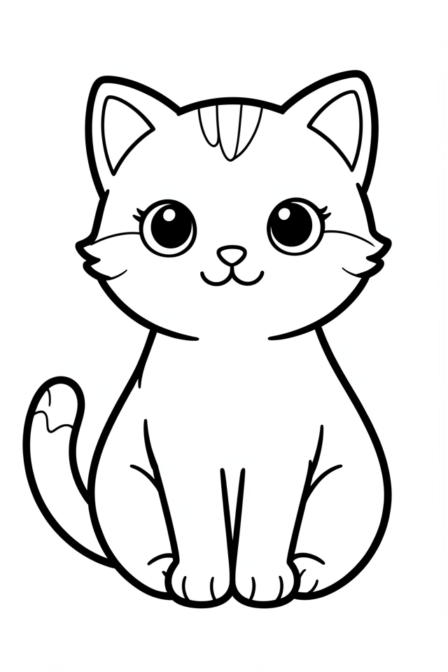Fargeleggingsbilde sA¸t katt