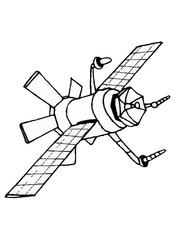 satelitt Fargeleggingsbilde satelitt