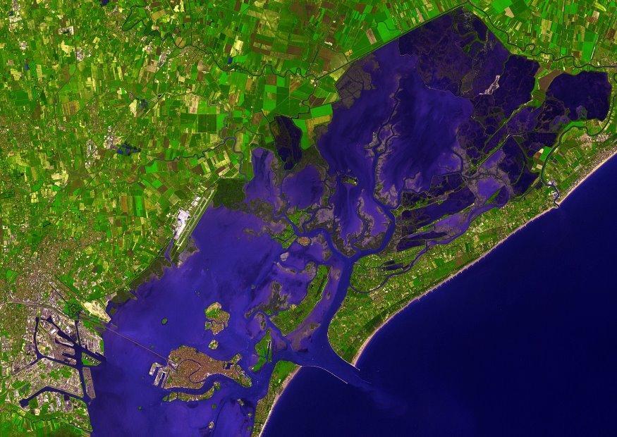 Foto satelittbilde av venezia