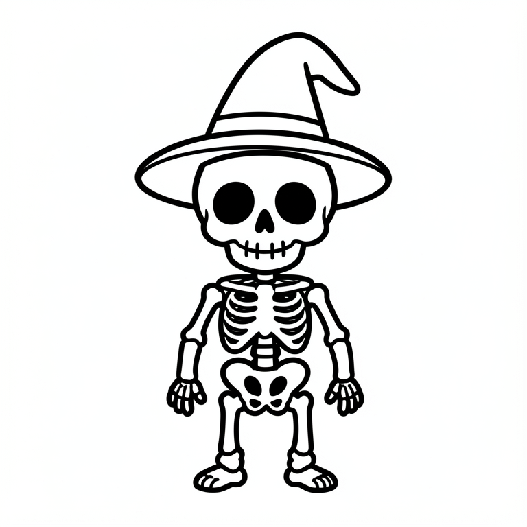 sA¸tt halloween-skjelett Fargeleggingsbilde sA¸tt halloween-skjelett