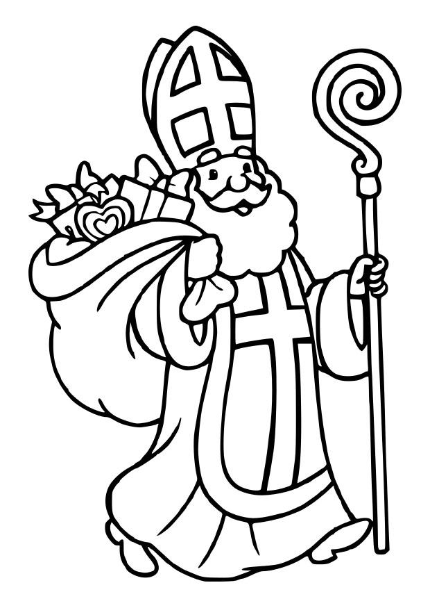 Fargeleggingsbilde sinterklaas