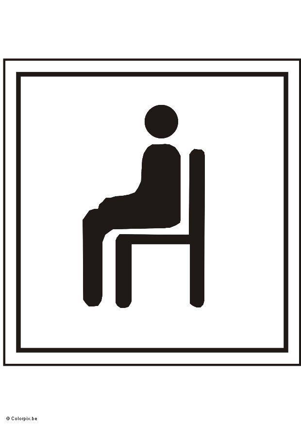 Fargeleggingsbilde sitt ned