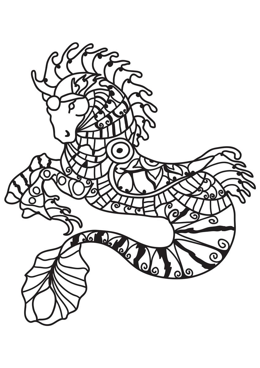 Fargeleggingsbilde sjA¸hest