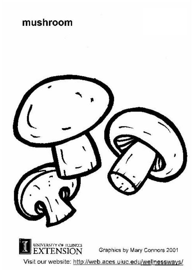 Fargeleggingsbilde sjampinjong