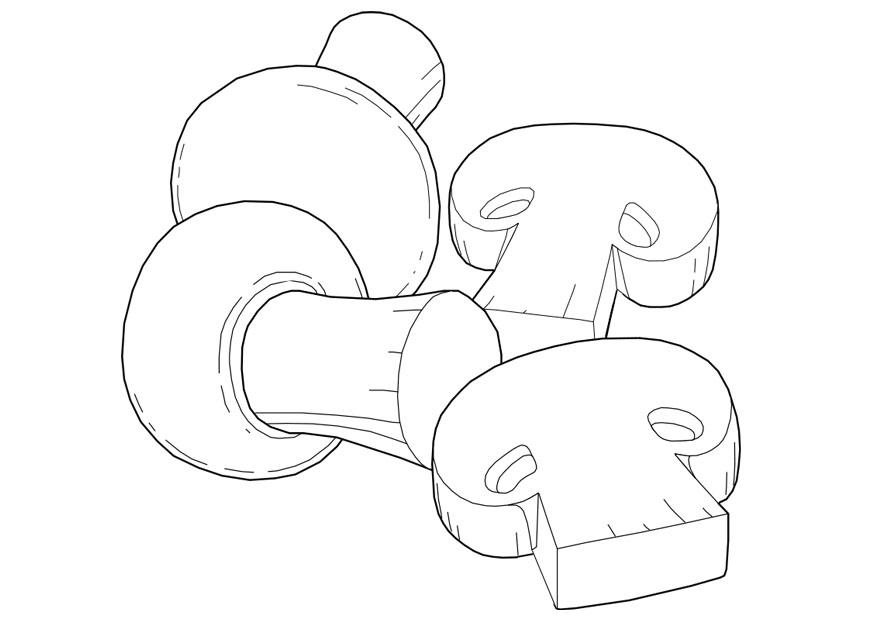 Fargeleggingsbilde sjampinjonger