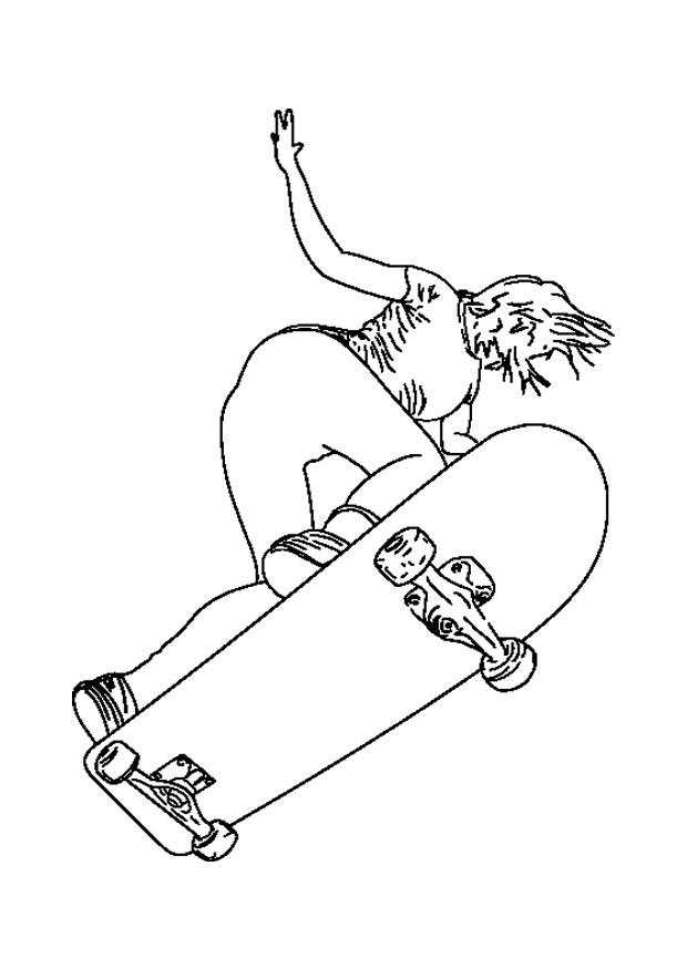 Fargeleggingsbilde skate