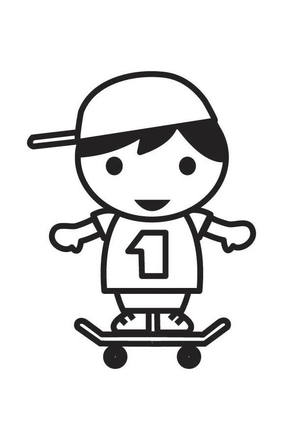 Fargeleggingsbilde skater
