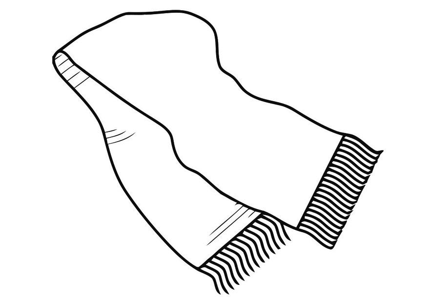 Fargeleggingsbilde skjerf
