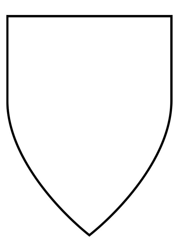 Fargeleggingsbilde skjold