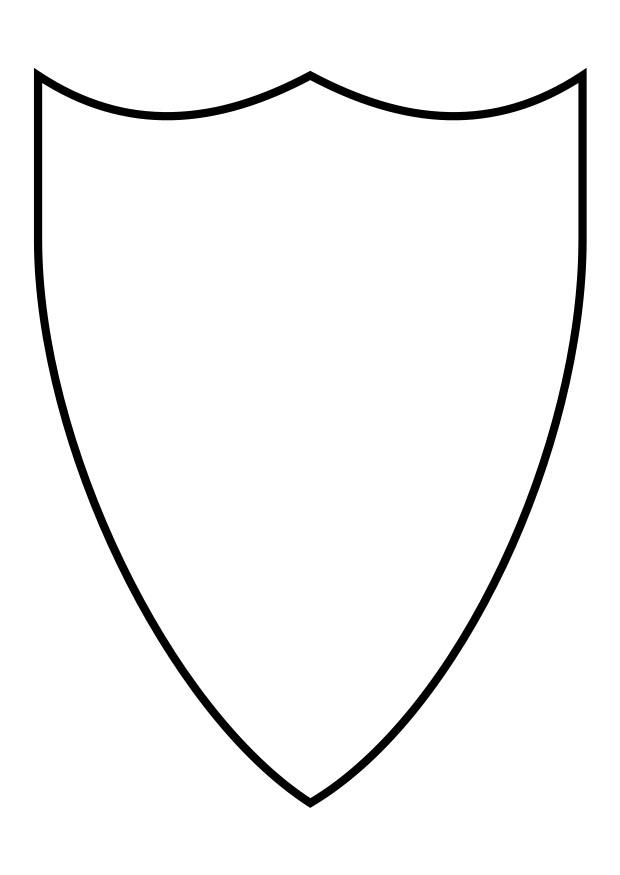 skjold Fargeleggingsbilde skjold