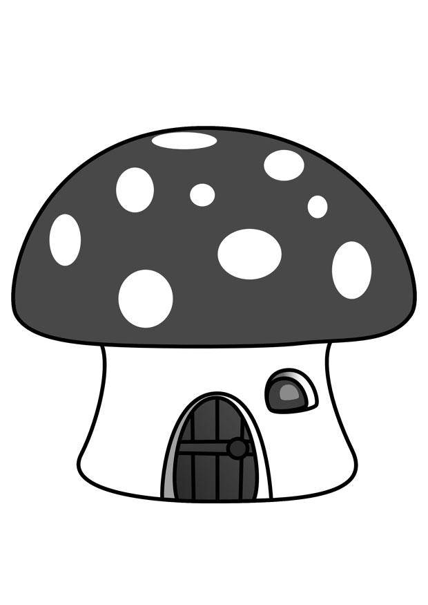 smurfhus Fargeleggingsbilde smurfhus