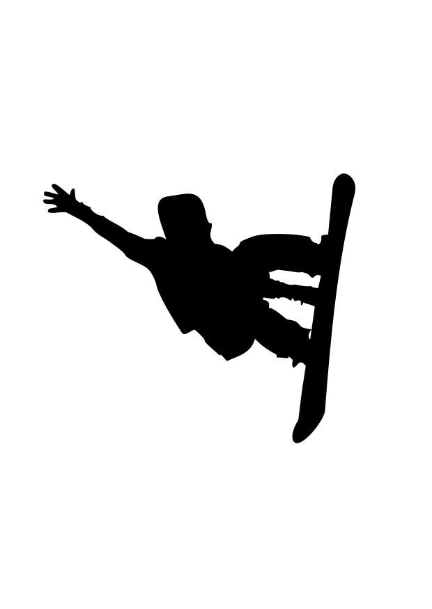Fargeleggingsbilde snowboardkjA¸ring