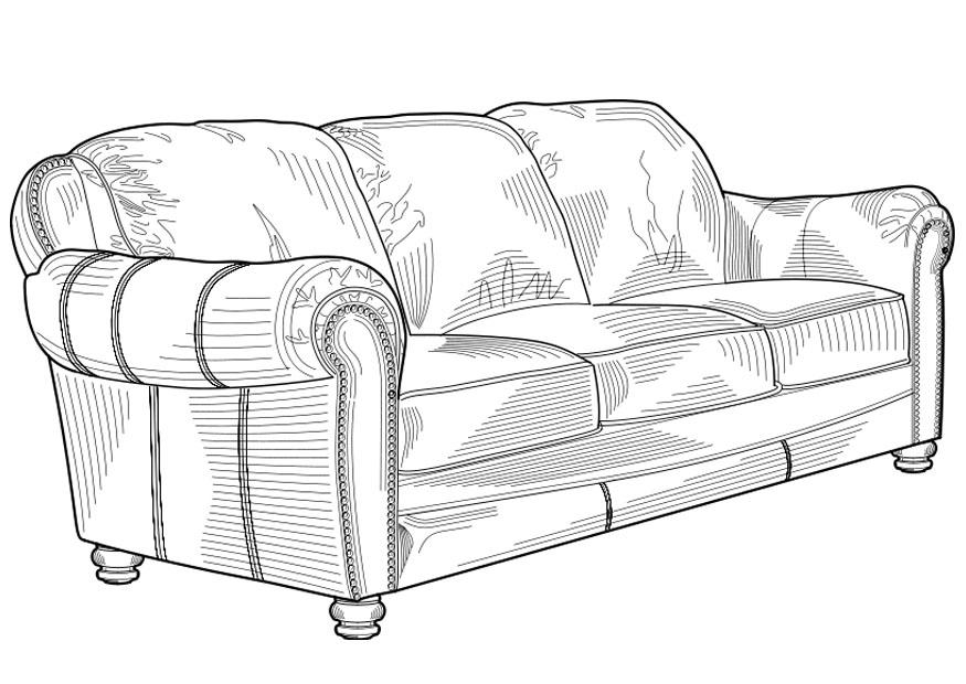 sofa Fargeleggingsbilde sofa
