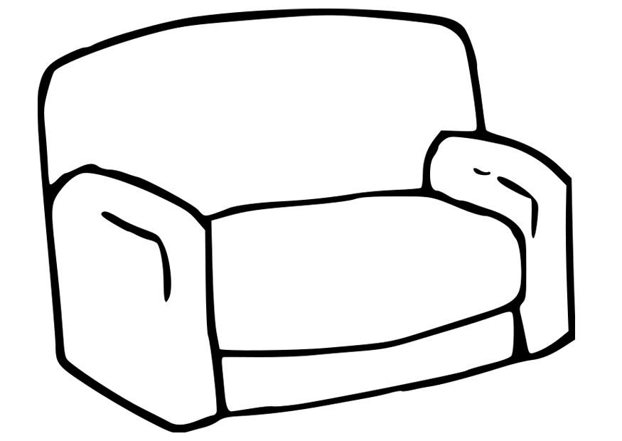 sofa Fargeleggingsbilde sofa