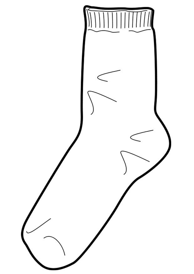 Fargeleggingsbilde sokk