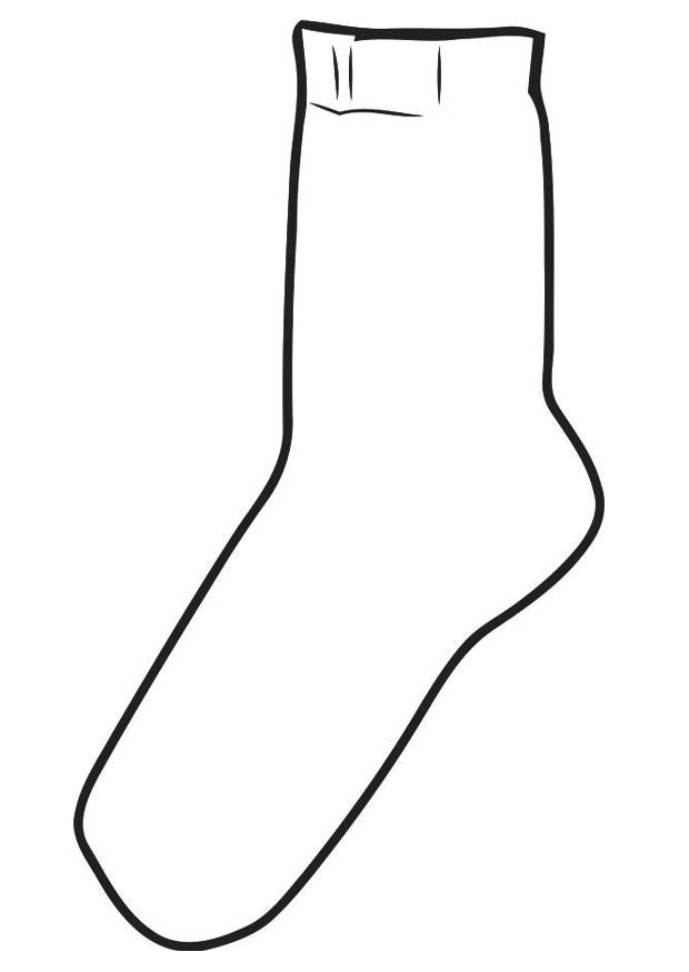 Fargeleggingsbilde sokk