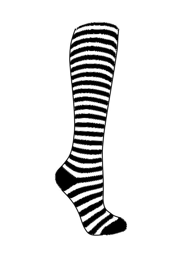 Fargeleggingsbilde sokk