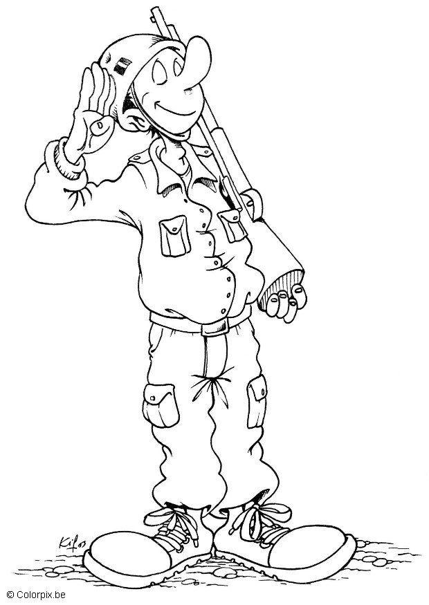 soldat Fargeleggingsbilde soldat