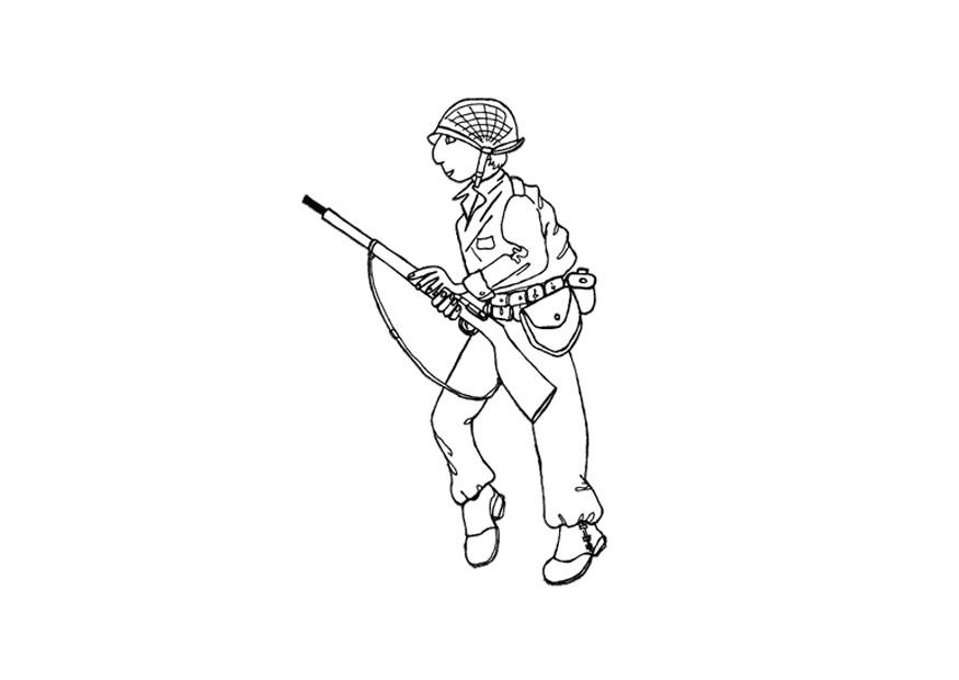 soldat Fargeleggingsbilde soldat