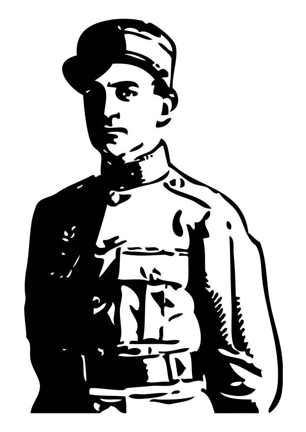 soldat fra den andre verdenskrig Fargeleggingsbilde soldat fra den andre verdenskrig