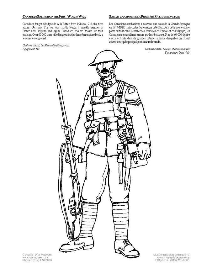 soldat fra fA¸rste verdenskrig Fargeleggingsbilde soldat fra fA¸rste verdenskrig