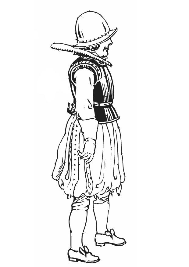 soldat med korsett Fargeleggingsbilde soldat med korsett