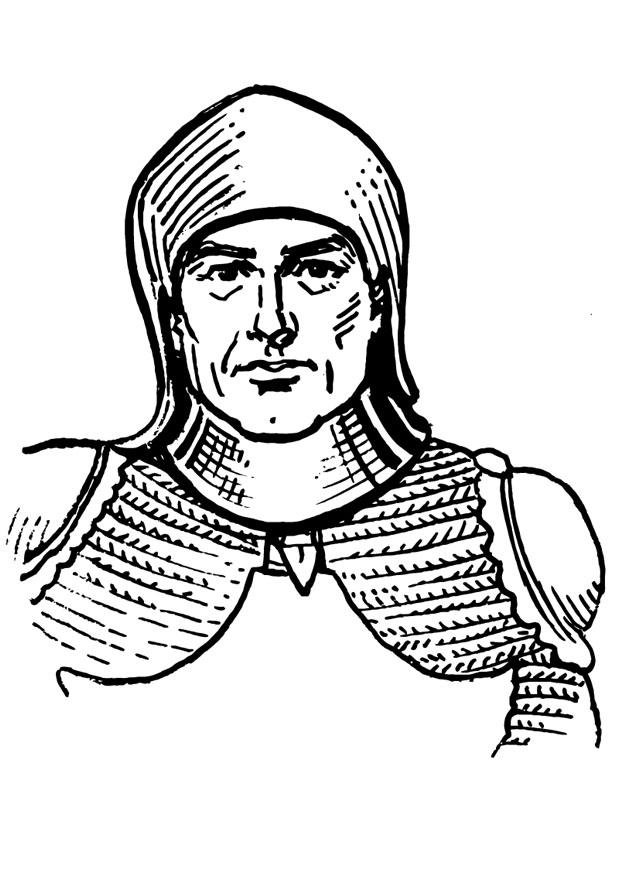 soldat med rustning Fargeleggingsbilde soldat med rustning