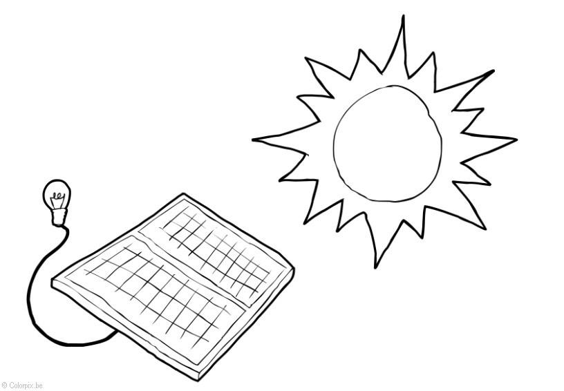 Fargeleggingsbilde solenergi
