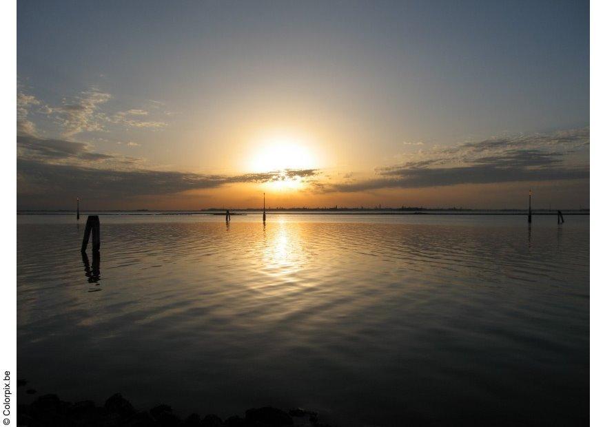 Foto solnedgang i venezia