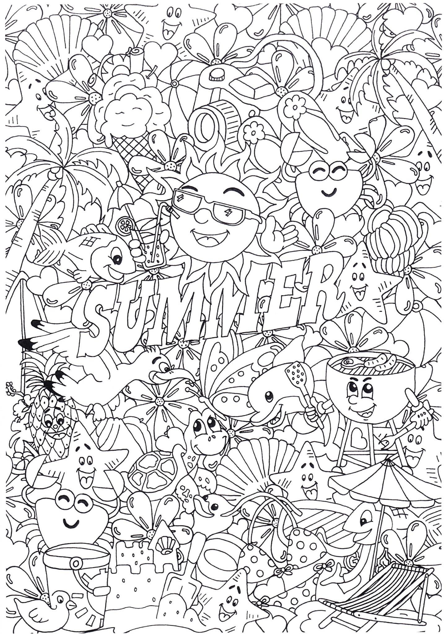 Fargeleggingsbilde sommer