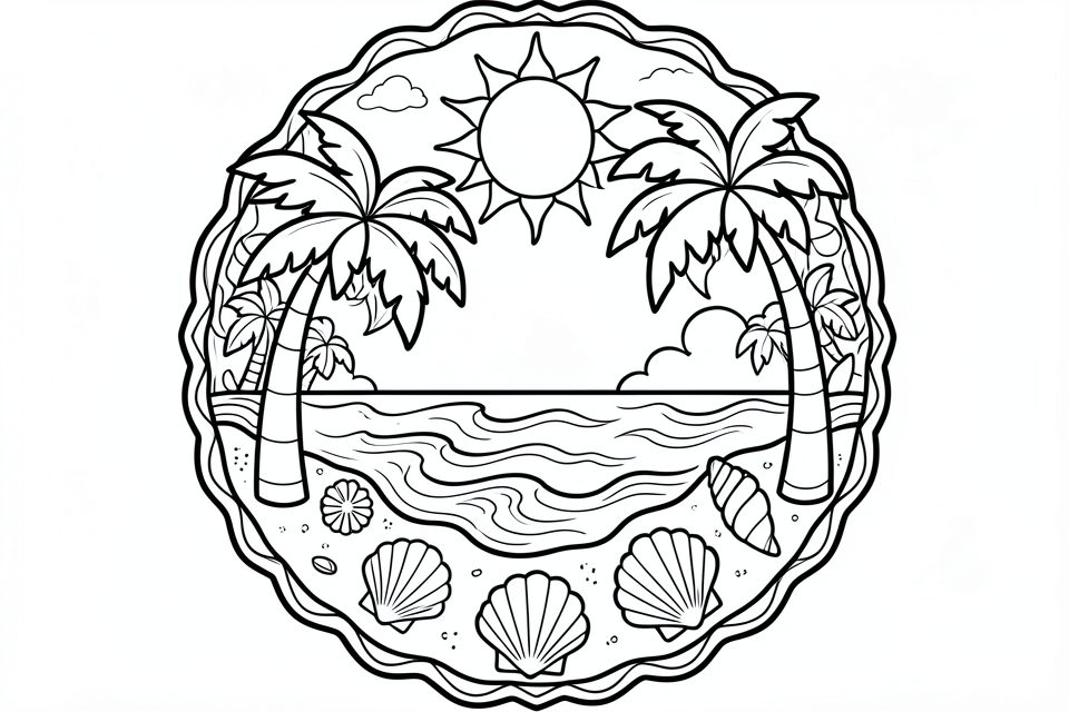 Fargeleggingsbilde sommermandala