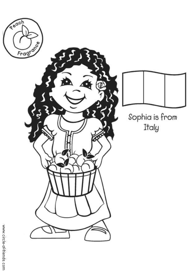 sophia fra italia Fargeleggingsbilde sophia fra italia