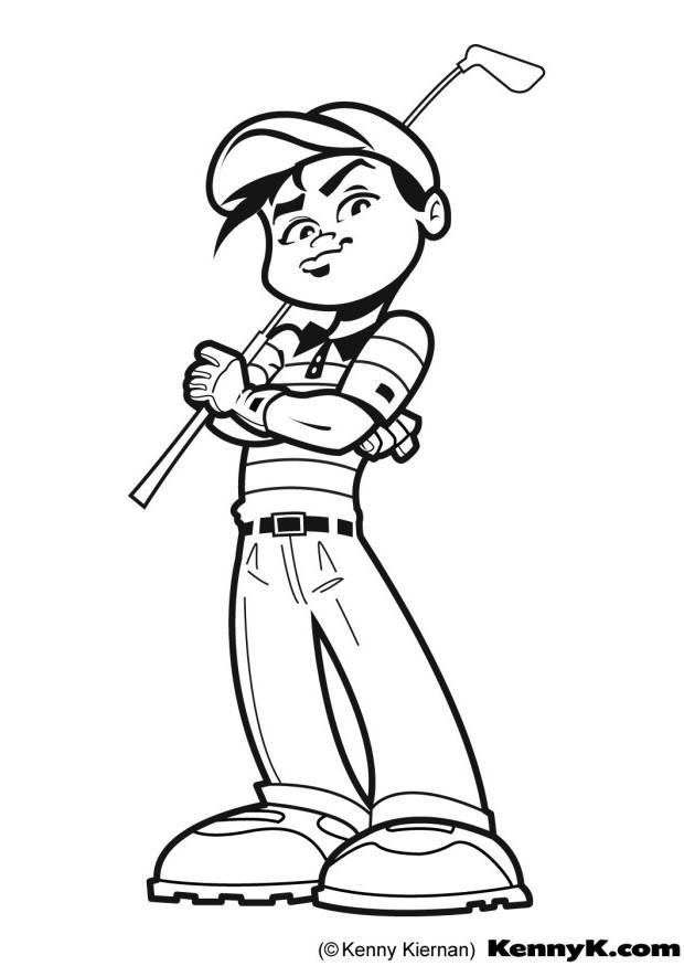 spille golf Fargeleggingsbilde spille golf
