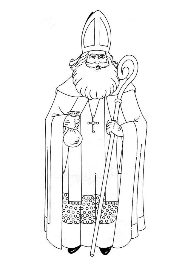 Fargeleggingsbilde st. nikolaus 