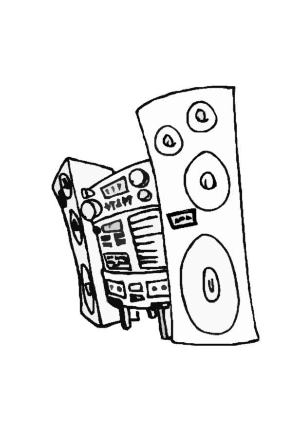 Fargeleggingsbilde stereo