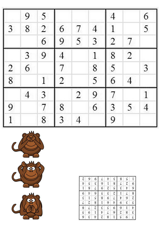 sudoku - apekatter bilde sudoku - apekatter