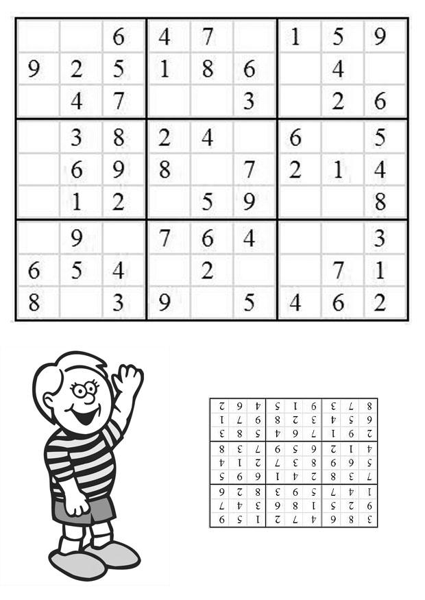 sudoku - gutt Fargeleggingsbilde sudoku - gutt