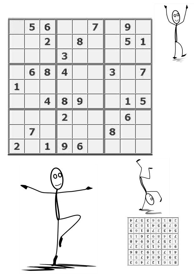 Fargeleggingsbilde sudoku - i bevegelse