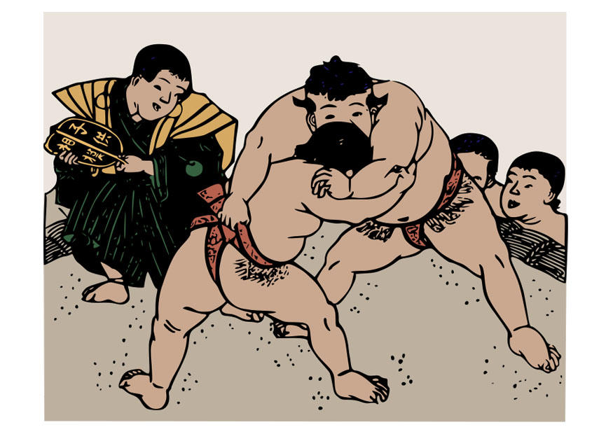 sumobryting bilde sumobryting